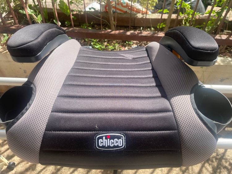 CHICCO Go Fit Cleartex Car Seat คาร์ซีท เบาะนั่งเสริม เด็กโต คลิปล็อค Belt ผ้าออแกนิค มือสอง
