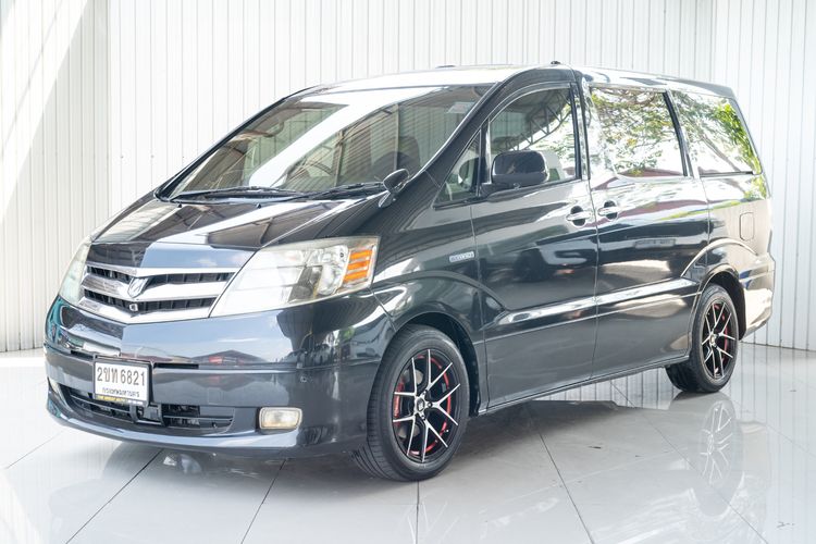 Toyota Alphard 2007 2.4 Hybrid E-Four 4WD Van ไฮบริด ไม่ติดแก๊ส เกียร์อัตโนมัติ ดำ รูปที่ 4