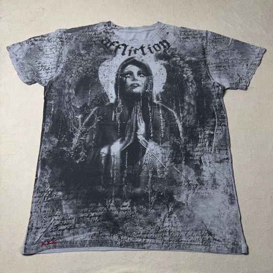 เสื้อยืด Affliction​ Bambod made in USA ลายหายาก Size XL 