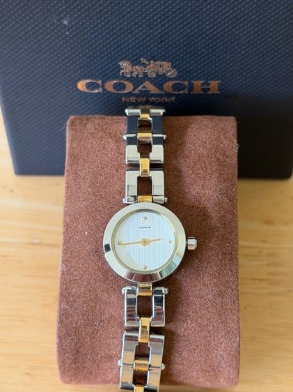 ขาว COACH นาฬิกาผู้หญิง Two Tone สองกษัตริย์ 