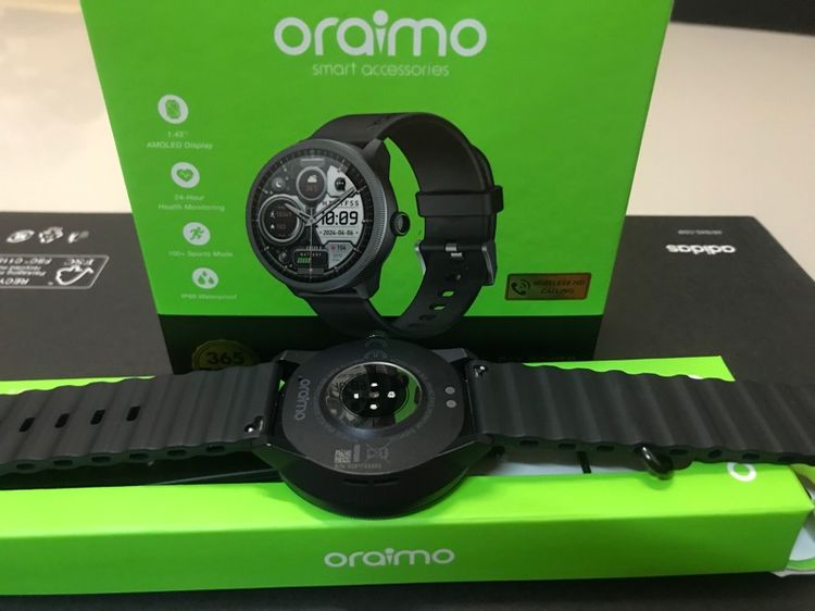 ดำ นาฬิกา smart watch ยี่ห้อ   oraimo Watch 5R OSW-820 