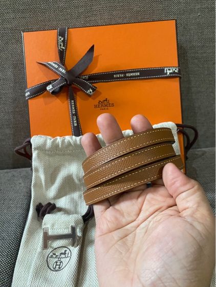 📣📣NEW ของใหม่อุปกรณ์ครบ แท้💯เข็มขัด Hermes Focus 13 mm Belt Size 90 สี Noir และ Gold หัวเงิน อุปกรณ์ครบกล่อง รูปที่ 7