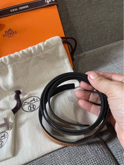 📣📣NEW ของใหม่อุปกรณ์ครบ แท้💯เข็มขัด Hermes Focus 13 mm Belt Size 90 สี Noir และ Gold หัวเงิน อุปกรณ์ครบกล่อง รูปที่ 8
