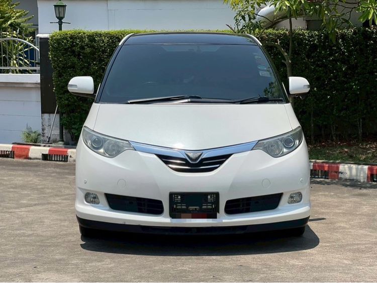 Toyota Estima 2.4 ปี2007 เครื่องยนต์ ไฮบริท ขาวมุก เบาะหนังกลับ 