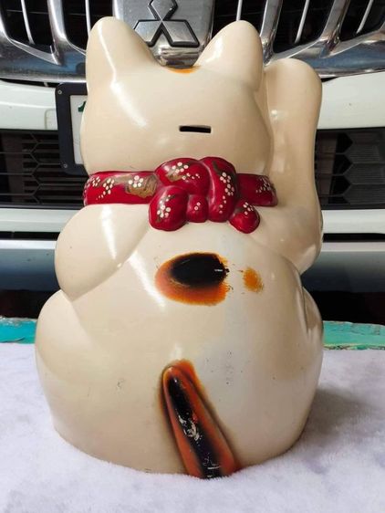 1.แมวกวัก งานเก่าหายากตัวใหญ่โตมโหฬารอ้วนท้วนสมบูรณ์  มาเนกิเนะโกะ (Maneki Neko) หรือที่รู้จักกันในชื่อ "แมวกวัก"  รูปที่ 5