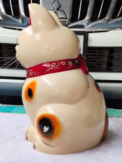 1.แมวกวัก งานเก่าหายากตัวใหญ่โตมโหฬารอ้วนท้วนสมบูรณ์  มาเนกิเนะโกะ (Maneki Neko) หรือที่รู้จักกันในชื่อ "แมวกวัก"  รูปที่ 6
