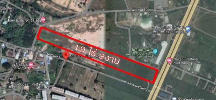 ใช่ ขายที่ดินเขตเศรฐกิจ (EEC)  19 ไร่ 2 งาน ติดถนนสุขุมวิท อยู่ระหว่างซอยนาจอมเทียน 50 และ 52 ทำเลดี เดินทางสะดวก ต.นาจอมเทียน อ.สัตหีบ จ.ชลบุรี รูปที่ 4