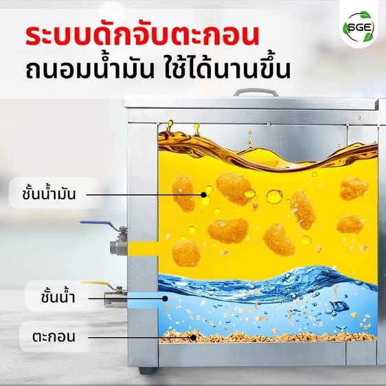 หม้อทอดระบบน้ำ-น้ำมัน SGE 16L มือสอง สภาพใหม่ ใช้น้อย รูปที่ 3