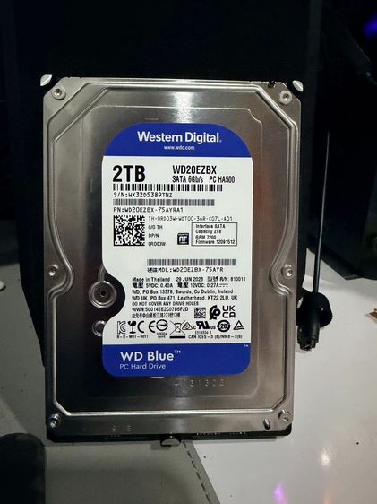 ที่เก็บข้อมูลและเมมโมรี่การ์ด WD BLUE 2TB (7200RPM 256MB SATA-3 WD20EZBX)