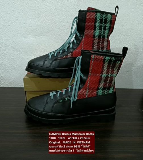 CAMPER Brutus Boots, Men's 11UK 45EU(29.5cm) Original ของแท้ มือ 2 สภาพแทบไม่ต่างกับมือ 1, รองเท้า CAMPER หนังแท้ผสมผ้า ใหม่กริ๊บ สวยมาก รูปที่ 14