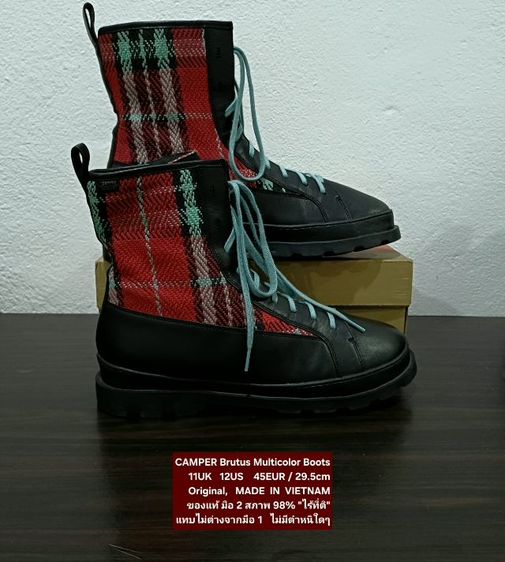 CAMPER Brutus Boots, Men's 11UK 45EU(29.5cm) Original ของแท้ มือ 2 สภาพแทบไม่ต่างกับมือ 1, รองเท้า CAMPER หนังแท้ผสมผ้า ใหม่กริ๊บ สวยมาก รูปที่ 13