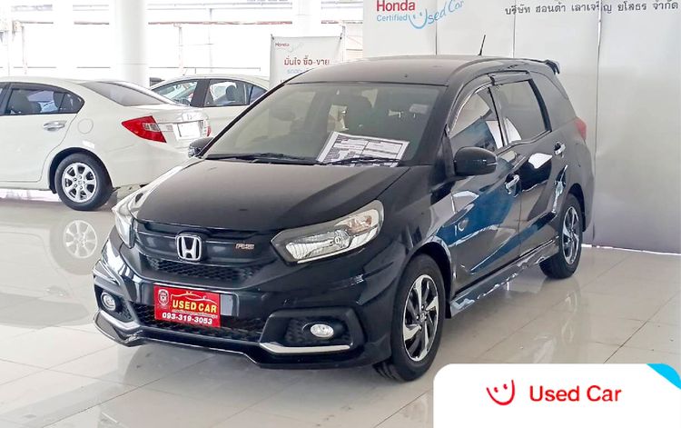 Honda Mobilio 2017 1.5 RS Sedan เบนซิน ไม่ติดแก๊ส เกียร์อัตโนมัติ ดำ