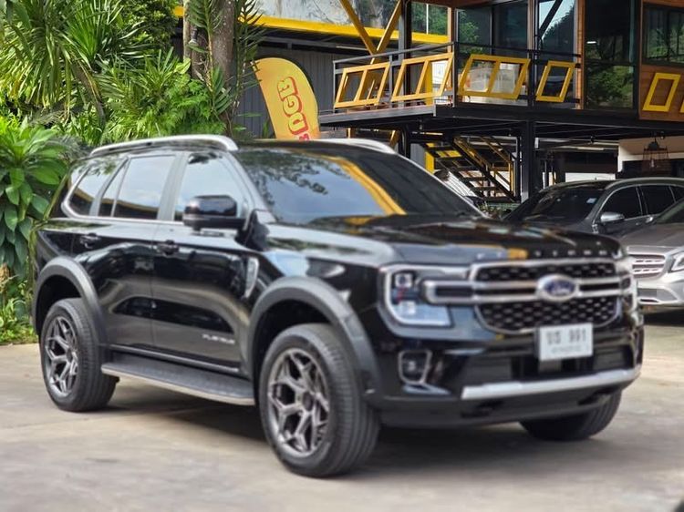 Ford Everest 2024 3.0 V6 Turbo Platinum 4WD Utility-car ดีเซล ไม่ติดแก๊ส เกียร์อัตโนมัติ ดำ