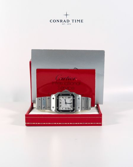 Cartier Santos 2960 Silver Dial Stainless steel 1996 29 mm. Fullset 99 รูปที่ 4