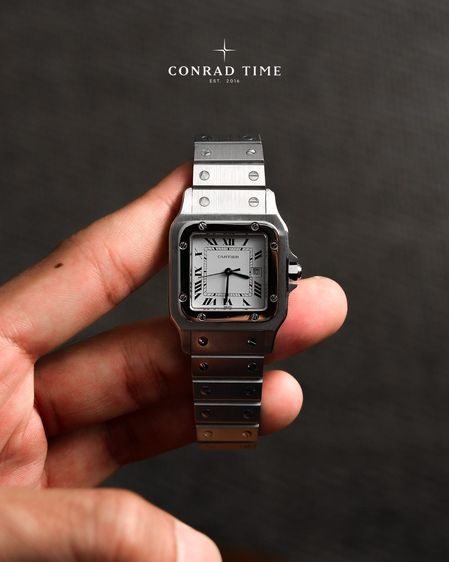 Cartier Santos 2960 Silver Dial Stainless steel 1996 29 mm. Fullset 99 รูปที่ 2
