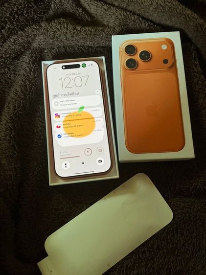 iPhone 17pro เครื่องใช้เองคับ ความจุ256GB อายุเครื่องแค่2เดือน แบต100 ประกันเหลืออีกยาวๆ สภาพ99