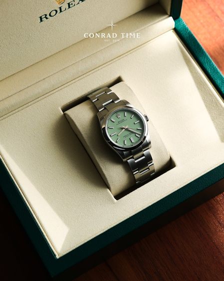 New Rolex Oyster Perpetual 124200 Pistachio Dial Oyster Steel 2026 34mm. Fullset 