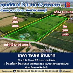 ที่ดินบางใหญ่ ซอยคลองถนน แปลงสวยทำเลดีมาก