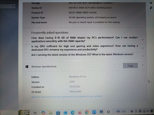 Asus Intel Core i7 Ram 8 Hd 500 การ์ดจอ 2 G. แบ็ตเก็บไฟครับ รูปที่ 10
