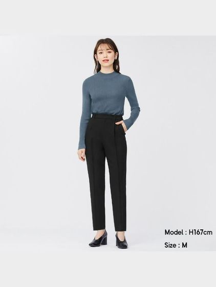 ขายาวทรงสอบมีจีบหน้า GU (size m) สภาพดีมาก รูปที่ 2