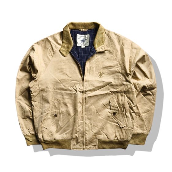 Beverly Hills Polo Club Brown Harrington Jacket(L02) มือสอง รอบอก 47”