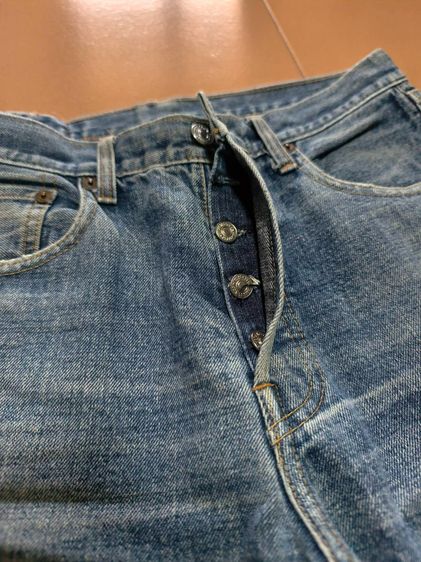 ขายตามสภาพเซอร์ Levis 501วินเทจ ยุค 80s 90s ถุงกระเป๋าสกรีน Made in USA แท้ กระดุมปั๊ม 501 รูปที่ 4