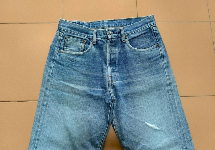ขายตามสภาพเซอร์ Levis 501วินเทจ ยุค 80s 90s ถุงกระเป๋าสกรีน Made in USA แท้ กระดุมปั๊ม 501 รูปที่ 8