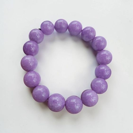สร้อยข้อมือหยกแท้ หยกสีม่วง Lavender Jade รูปที่ 5