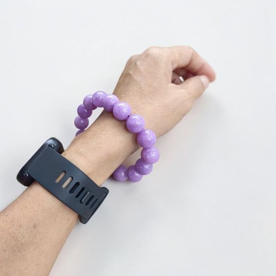 สร้อยข้อมือหยกแท้ หยกสีม่วง Lavender Jade รูปที่ 3
