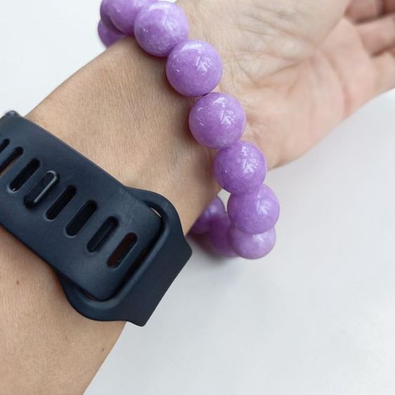 สร้อยข้อมือหยกแท้ หยกสีม่วง Lavender Jade รูปที่ 2