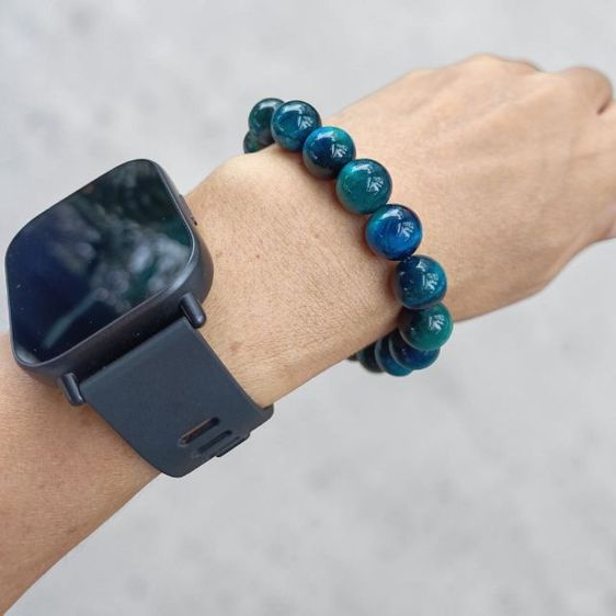 สร้อยข้อมือหินแท้ หินตาเสือสีฟ้า Blue Tiger's Eye รูปที่ 10