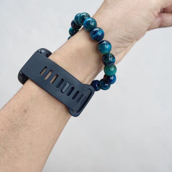 สร้อยข้อมือหินแท้ หินตาเสือสีฟ้า Blue Tiger's Eye รูปที่ 8