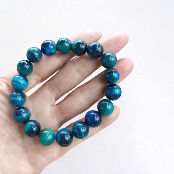 สร้อยข้อมือหินแท้ หินตาเสือสีฟ้า Blue Tiger's Eye รูปที่ 5