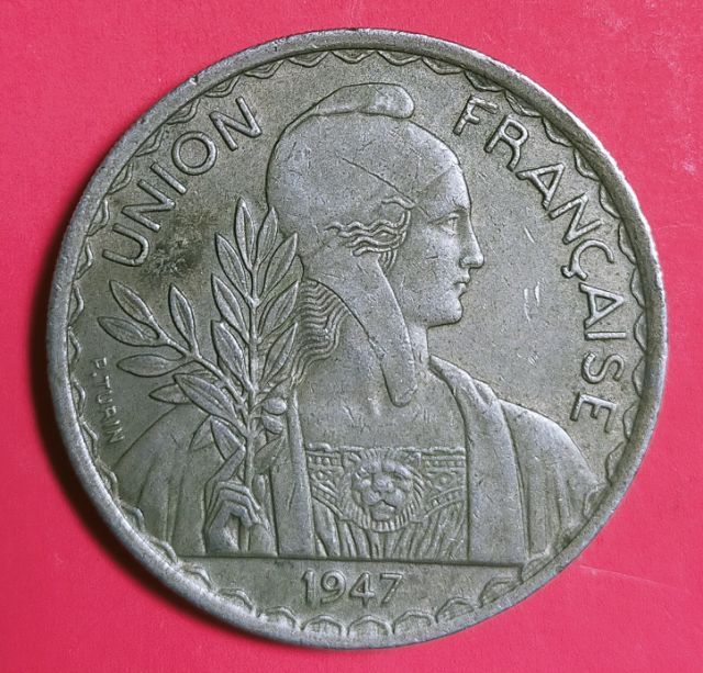 เหรียญอินโดจีนฝรั่งเศส (เหรียญหัวหนาม) ค.ศ.1947