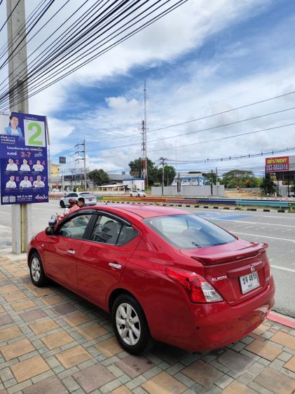 Nissan Almera 2012 1.2 VL Sedan เบนซิน ไม่ติดแก๊ส เกียร์อัตโนมัติ แดง รูปที่ 4