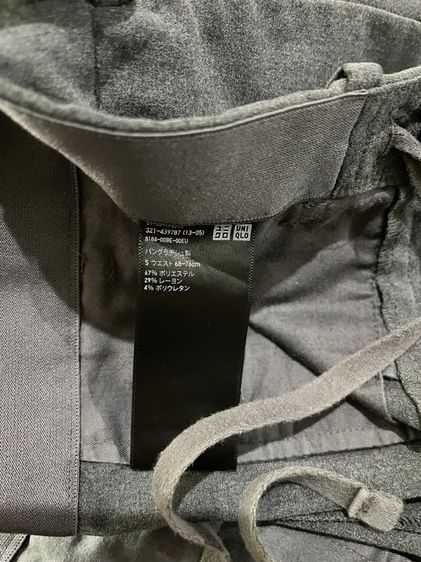 กางเกง Uniqloแท้เหมือนใหม่ ไซส์ 68-76cm เอว 30-31 นิ้ว ข้างในมีเชือกผูกลดไซส์ สีเทาดำ สีไม่เฟดไม่ขาด ทรงสวย ผ้าใส่สบายยืดหยุ่นนิดๆ ของลูก รูปที่ 5