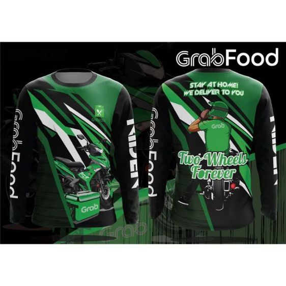 เสื้อยืดไรเดอร์Grab  LINE Man  Shopee 
เสื้อยืดพนักงานส่งของส่งอาหาร ทั้งแขนสั้น
แขนยาว ผ้าดี กันแดด รูปที่ 12