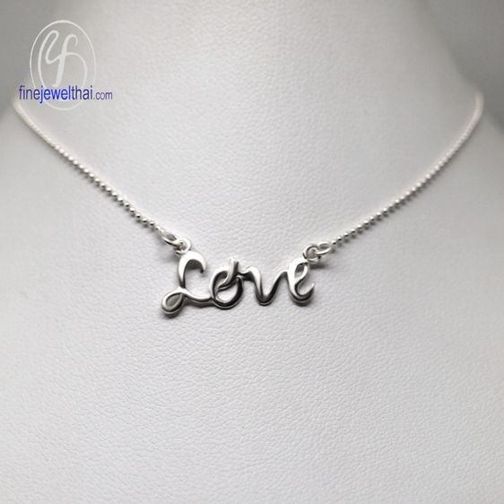 Finejewelthai สร้อยคอเงินแท้ จี้รักLOVE L3072 รูปที่ 2