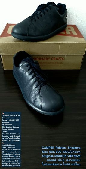 น้ำเงิน รองเท้าหนังทั่วไป UK 8 | EU 42 | US 9.5 CAMPER Pelotas XLite Sneakers, Unisex 8UK 42EU(27.0cm) Original ของแท้ มือ 2 สภาพเยี่ยม, รองเท้า CAMPER หนังแท้สวย พื้นเต็ม ไม่มีตำหนิใดๆ