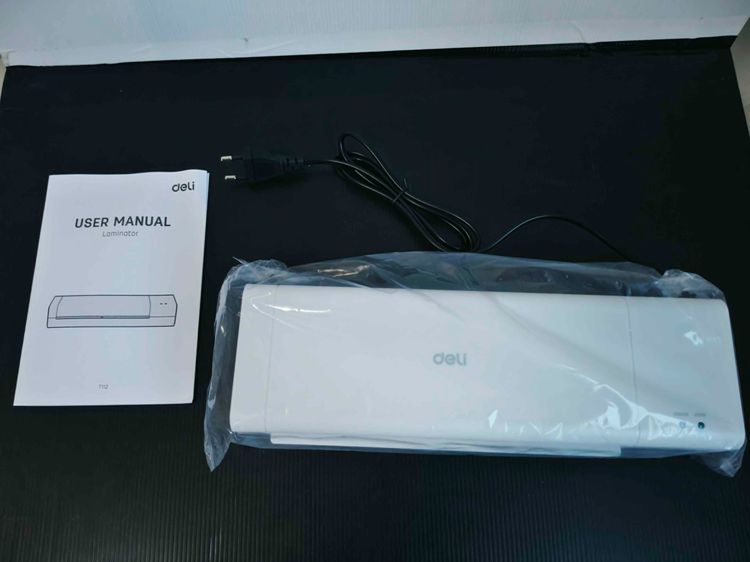 เครื่องเคลือบบัตร เคลือบเอกสาร Deli สีขาว รุ่น ET112 ของแท้ สภาพใหม่ มือ1 ไม่ได้แกะ เครื่องห่อซีล