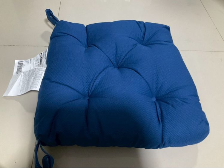 เบาะรองเก้าอี้ IKEA รุ่น MALINDA มาลินด้า สีน้ำเงิน 38x38x6.5 cm มือหนึ่ง