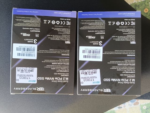 ที่เก็บข้อมูลและเมมโมรี่การ์ด 256 GB SSD M.2 PCIe 3.0 BLACKBERRY (BBR256GNV3B) NVMe M.2 2280