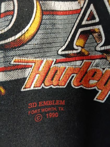เสื้อยืดวินเทจ Harley-Davidson 3 D Emblem" LEADER OF THE PACK" รูปที่ 3