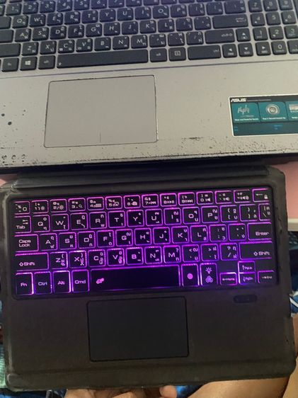 ขายคีย์บอร์ดบลูทูธไร้สายพร้อมทัชแพด Bluetooth Keyboard with Trackpad รูปที่ 13