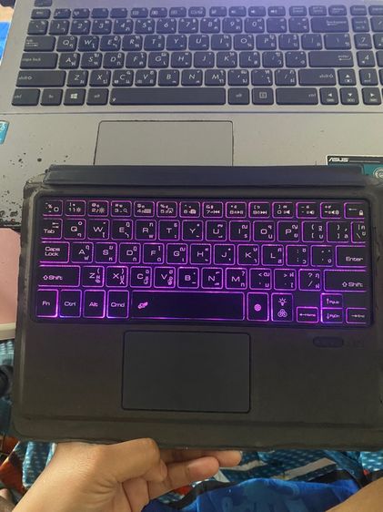 ขายคีย์บอร์ดบลูทูธไร้สายพร้อมทัชแพด Bluetooth Keyboard with Trackpad รูปที่ 11