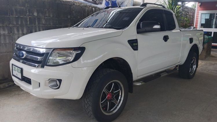 Ford Ranger 2014 2.2 Hi-Rider XLT Pickup ดีเซล ไม่ติดแก๊ส เกียร์ธรรมดา ขาว รูปที่ 2