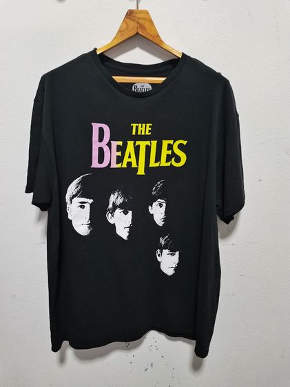 ดำ เสื้อยืด แขนสั้น  วินเทจตอกปี 2020  THE BEATLES  T SHIRT  เสื้อวง