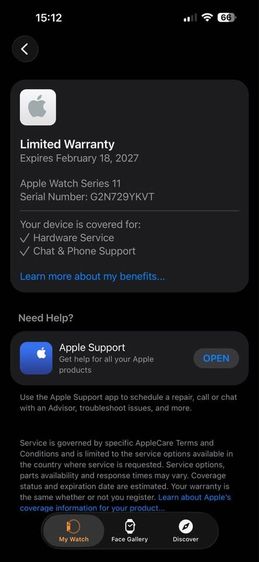 Apple Watch series 11 46mm jet black แบต 100 เปอร์เซ็นต์ ประกันถึงวัน 18-2-2570 รูปที่ 8