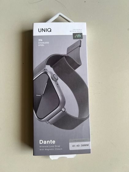 สแตนเลส สายนาฬิกา Stainless Steel แบรนด์ UNIQ แท้ สีดำ สภาพดีมาก AW40mm