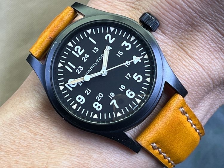Hamilton Khaki Fiels Machanical สาย 4เส้น กล่องนอกใบครบ